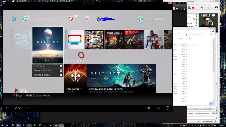 Интерфейс PS4 на ПК Интерфейс PS4 на ПК