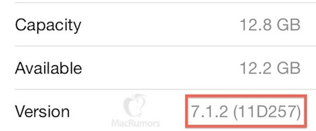 Совсем скоро выйдет обновление iOS 7.1.2