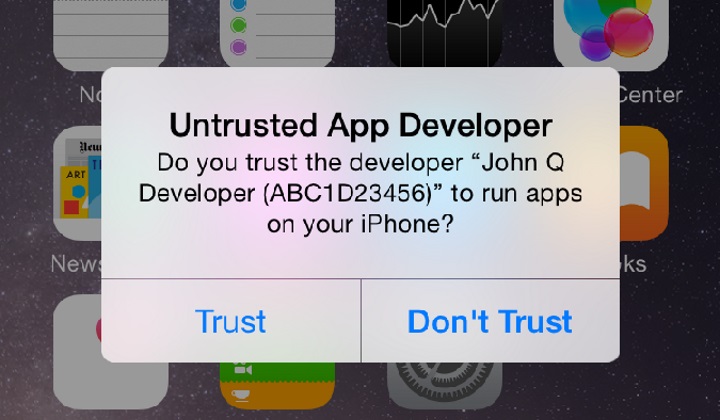 Уведомление в iOS 8