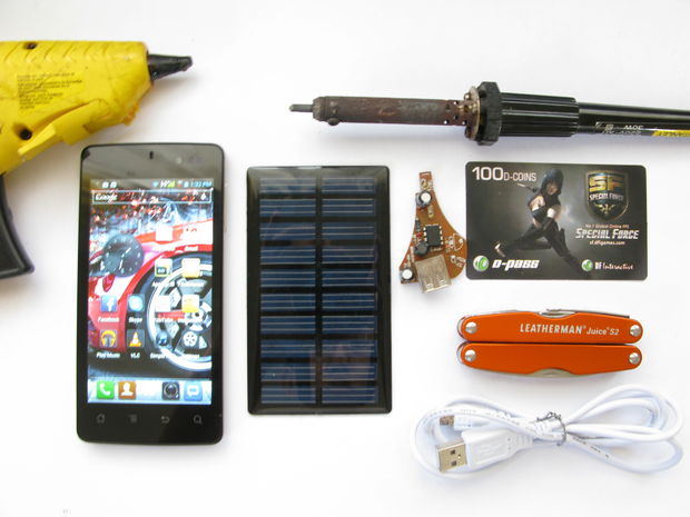 Как сделать зарядку для смартфона на солнечных батареях за 5 минут