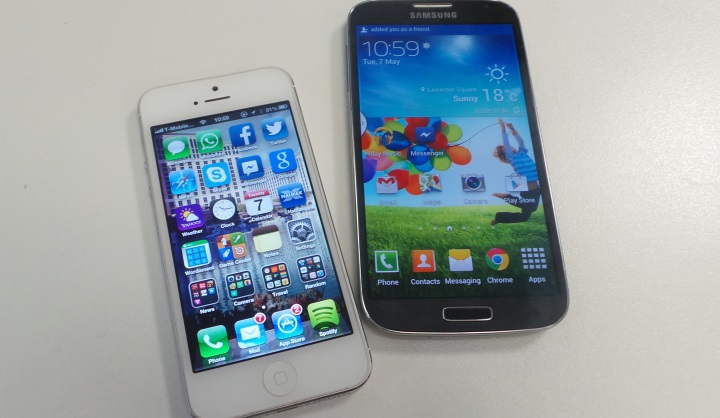 iPhone 5 и Galaxy S4