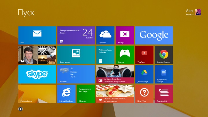 Сервисы Google в Windows 8