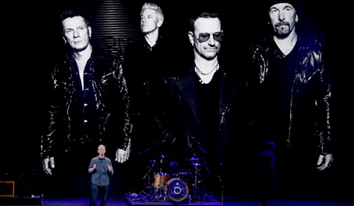 U2 на презентации Apple