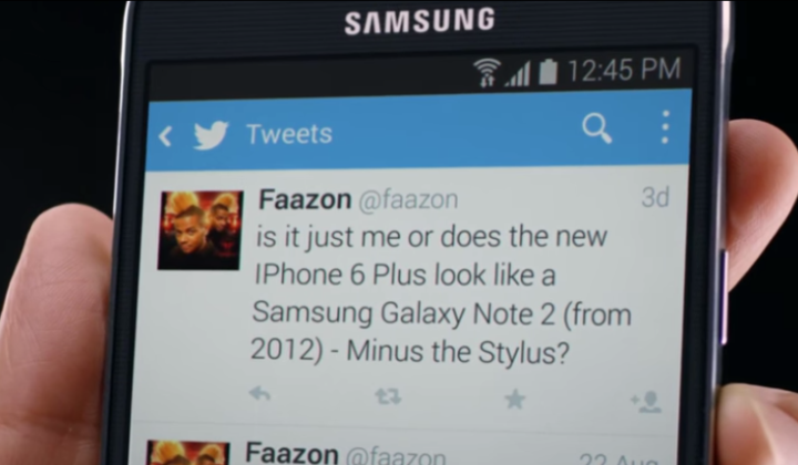 Реклама Galaxy Note 4