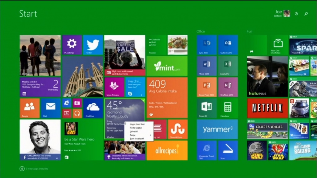 Презентация обновления Windows 8.1