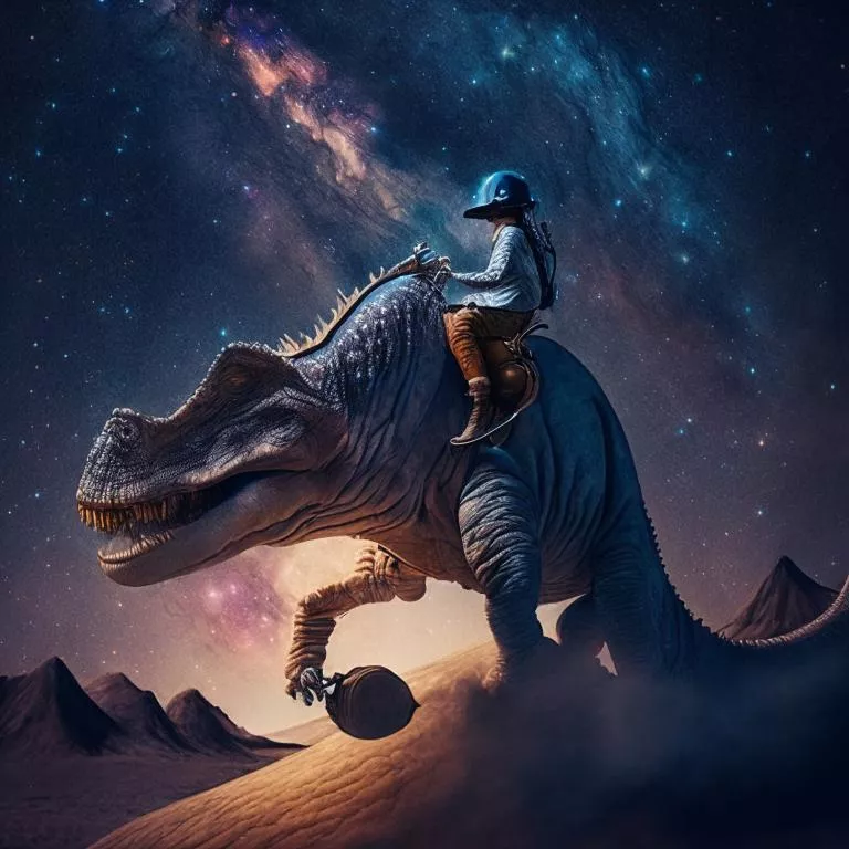 Дядя едет на динозавре по млечному пути Дядя едет на динозавре по млечному пути