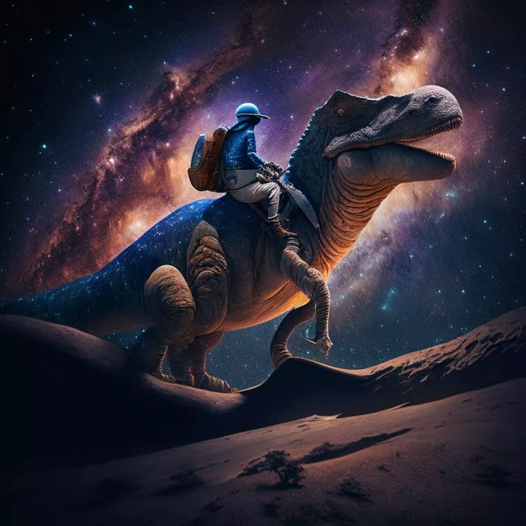 Дядя едет на динозавре по млечному пути Дядя едет на динозавре по млечному пути