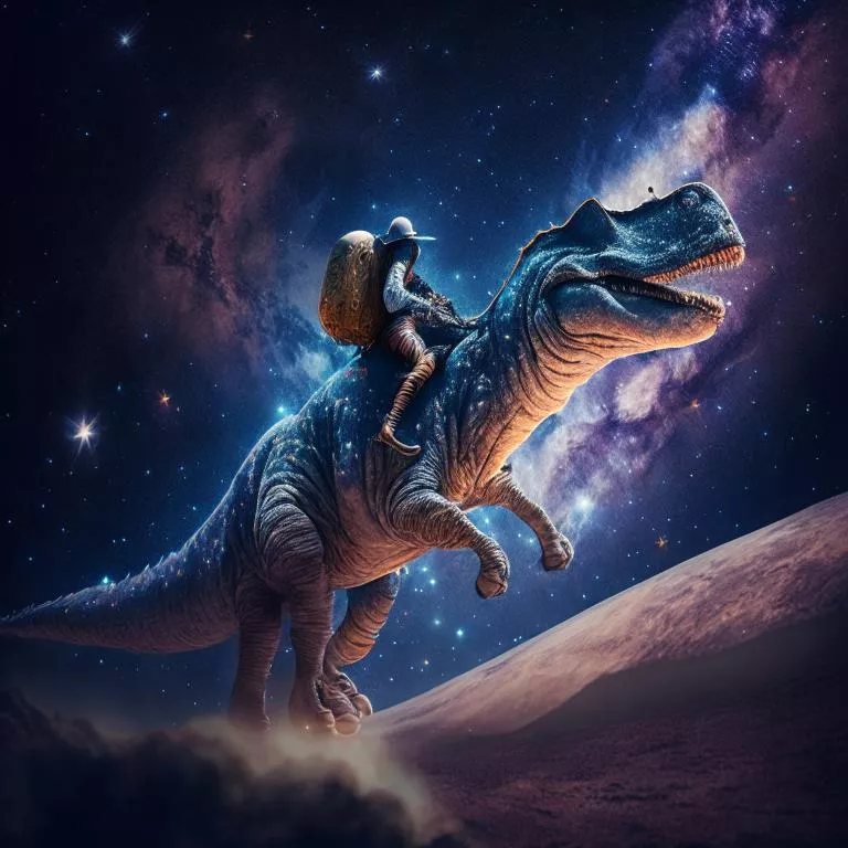 Дядя едет на динозавре по млечному пути Дядя едет на динозавре по млечному пути