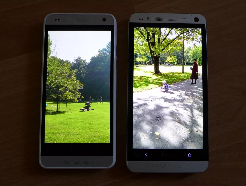 Сравнение экранов HTC One mini и HTC One