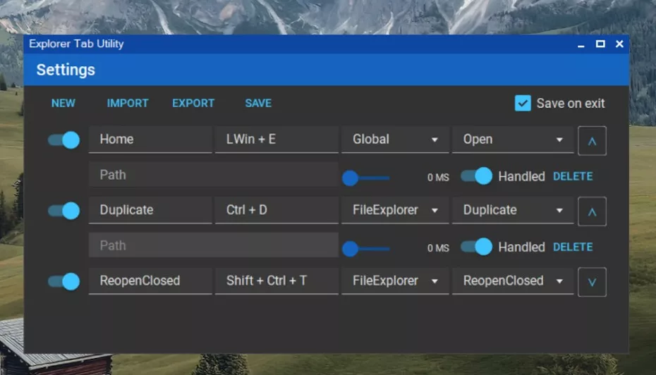 Explorer Tab Utility
