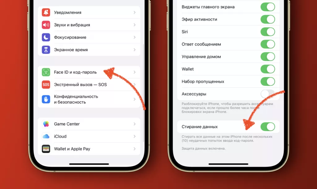 Стирание данных Стирание данных