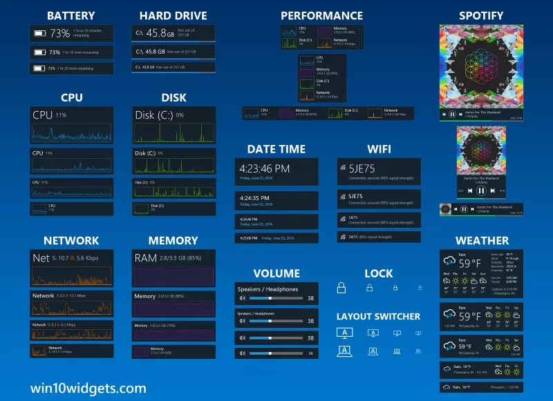 Win10 Widgets Win10 Widgets