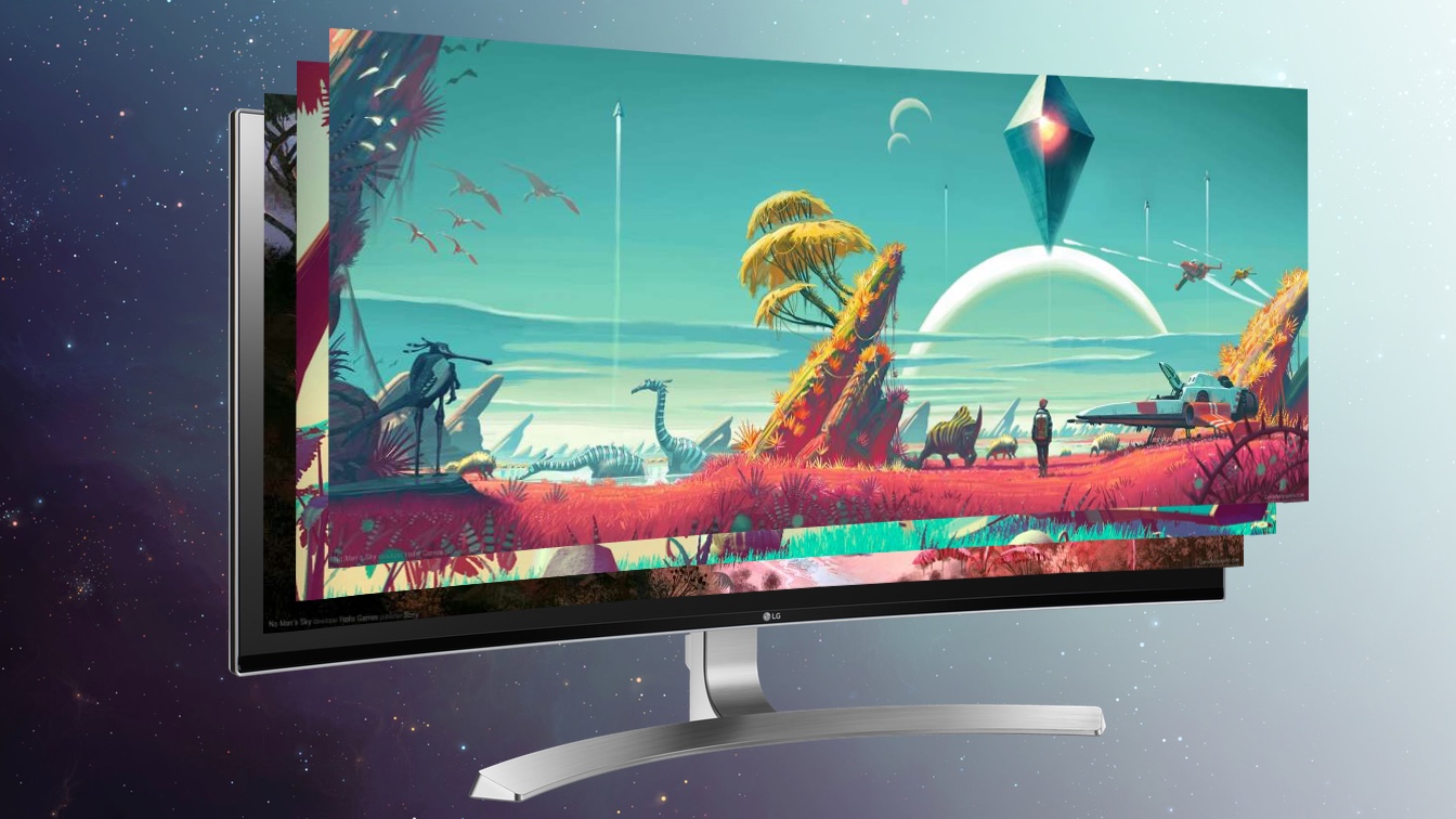 Бесконечные галактики No Man’s Sky на мониторе LG UltraWide