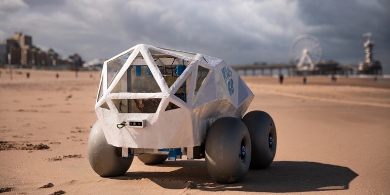 Появился ровер BeachBot с искусственным интеллектом. Он умеет собирать мусор на пляжах