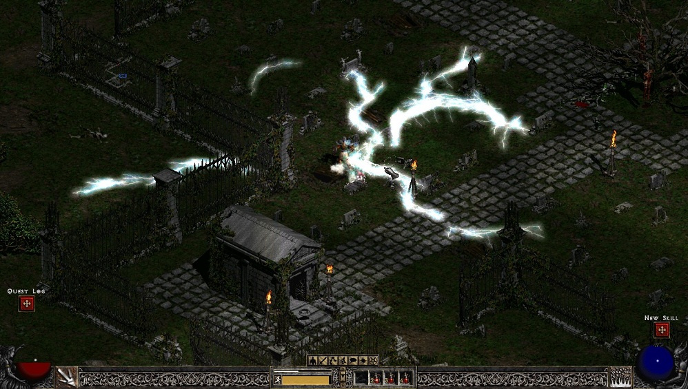 Красочные молнии в Diablo II