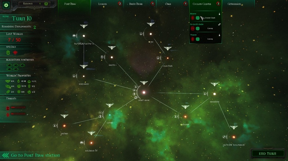 Карта небольшого региона в секторе Готик