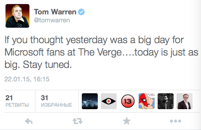 Tom Warren Twitter