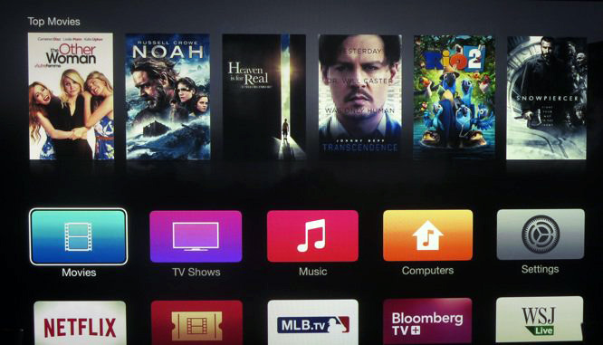 Новый интерфейс Apple TV