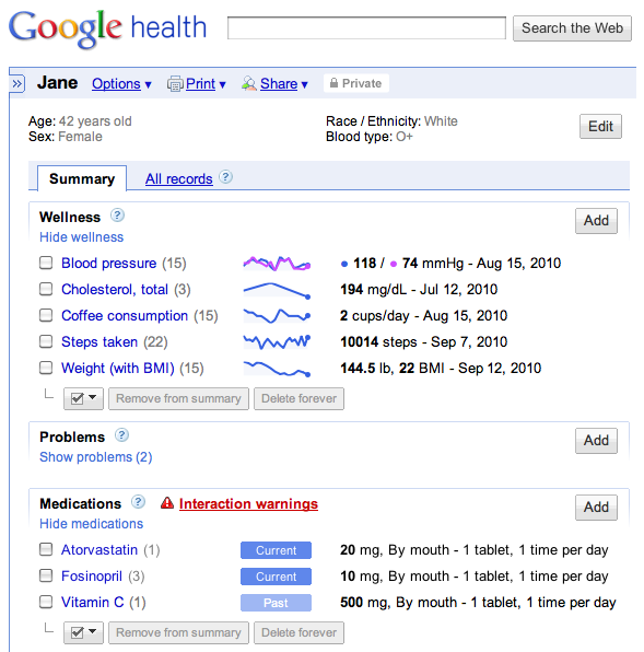 Google Health 
