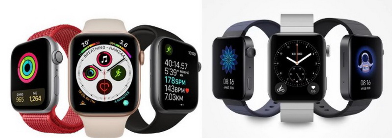 Apple Watch и Xiaomi Mi Watch