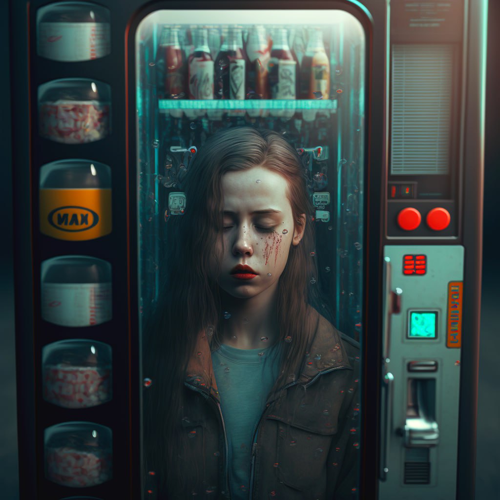 Плачет девочка в автомате 