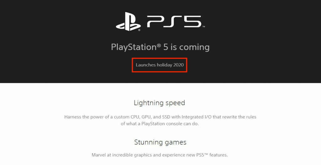 Сайт PS5