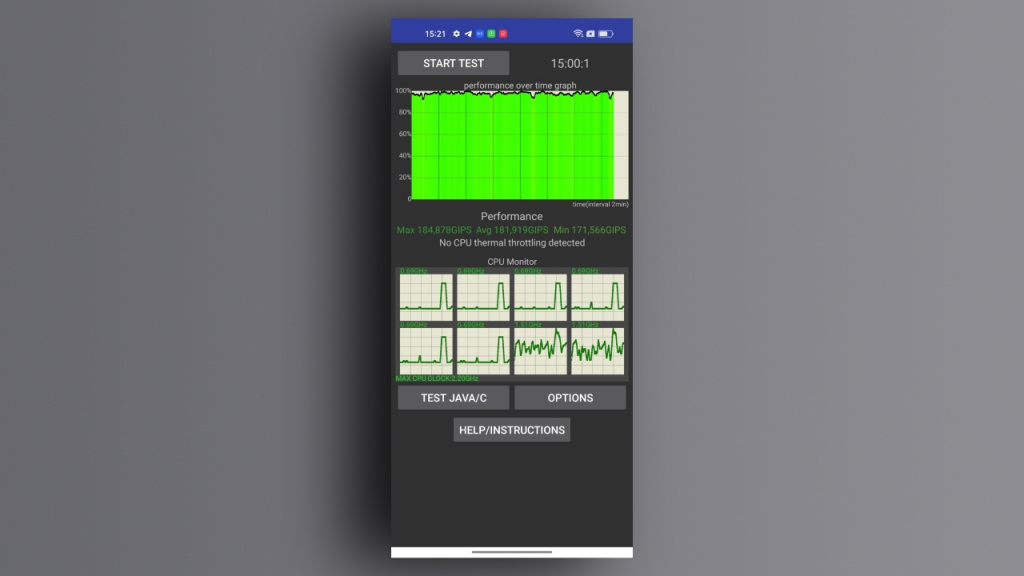 CPU Throttling Test