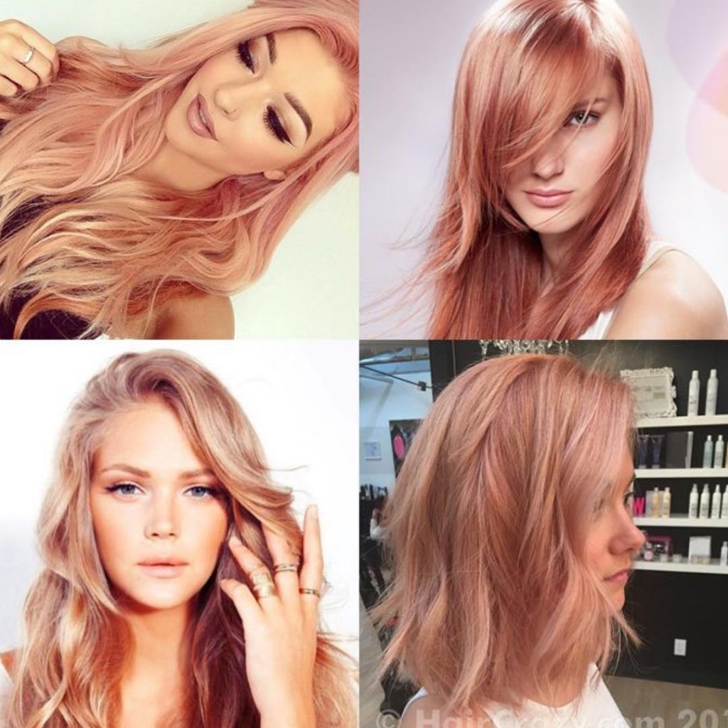 Женщины стали красить волосы в цвет Rose Gold 