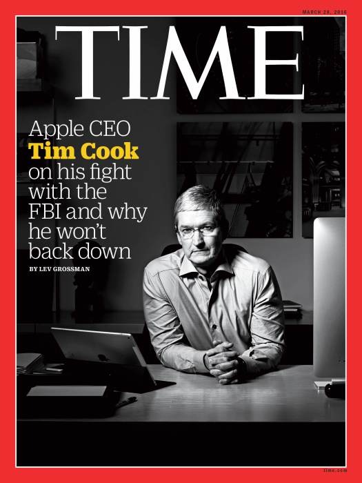 Тим Кук рассказал Time о борьбе между Apple и Минюстом США