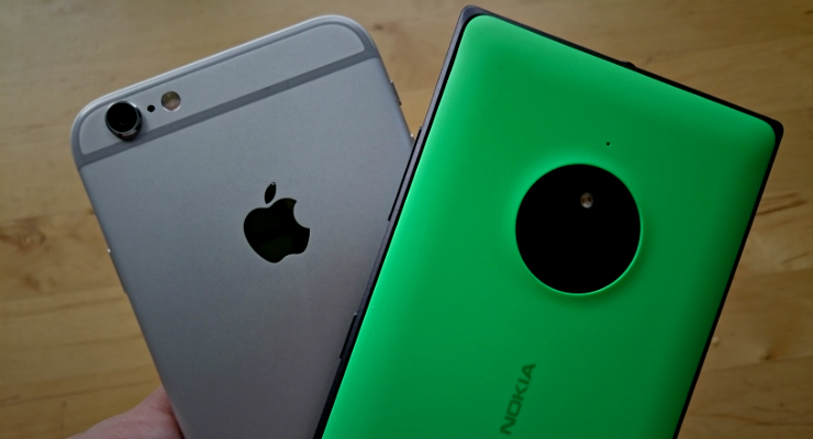 Lumia 830 и iPhone 6