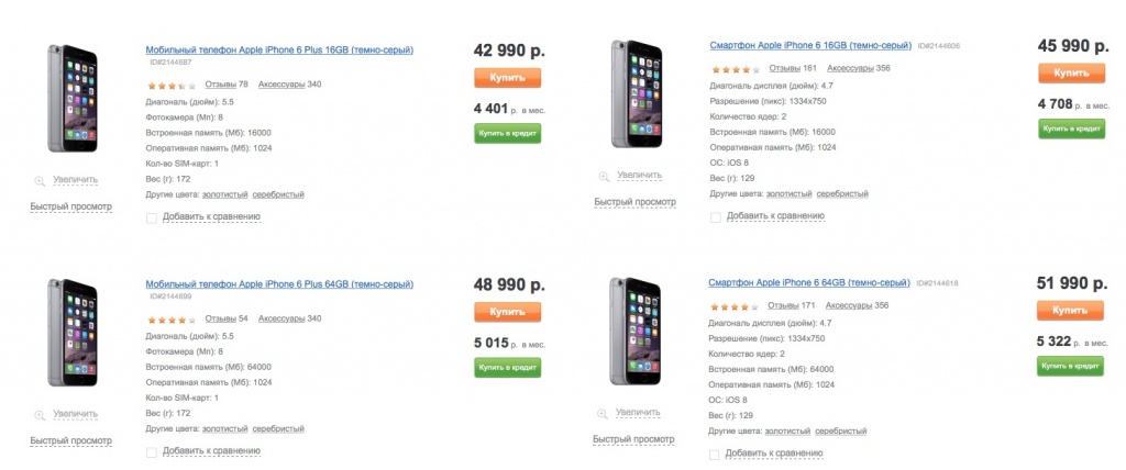 Распродажа iPhone 6 Plus