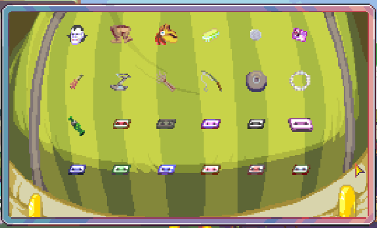 Инвентарь на пузе Инвентарь на пузе