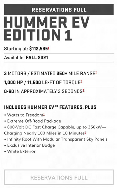 Hummer EV Edition One
