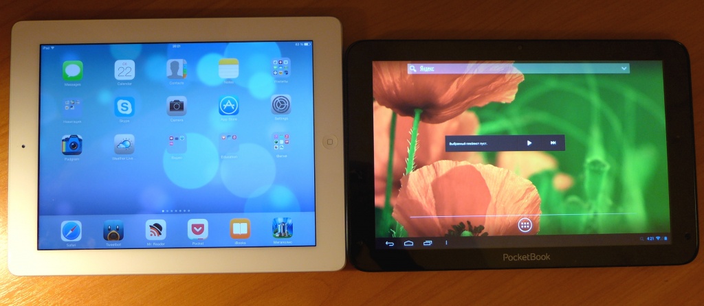 Pocketbook SURFpad 3 и iPad 4