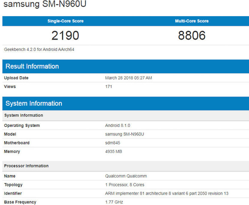 Samsung SM-N960U