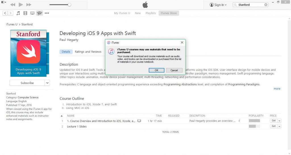 Новый курс программирования для iOS 9 на Swift от Стэнфордского университета доступен бесплатно через iTunes