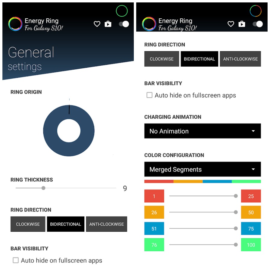 Как превратить вырез под камеру Galaxy S10 в индикатор заряда батареи