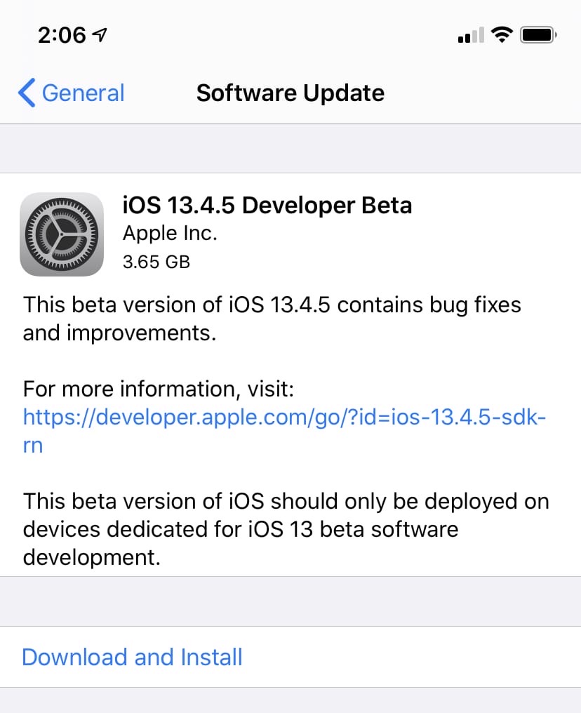 iOS 13.4.5