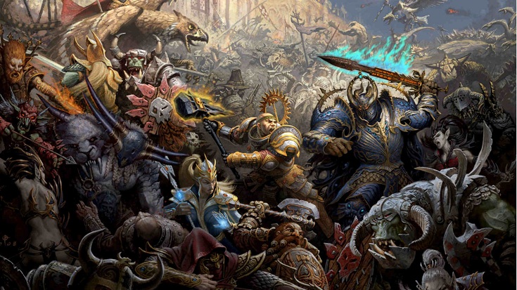 Типичное боле боя в Warhammer