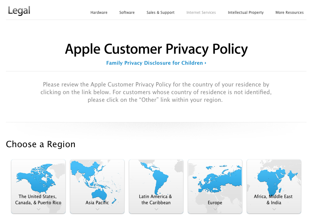 Политика конфиденциальности Apple