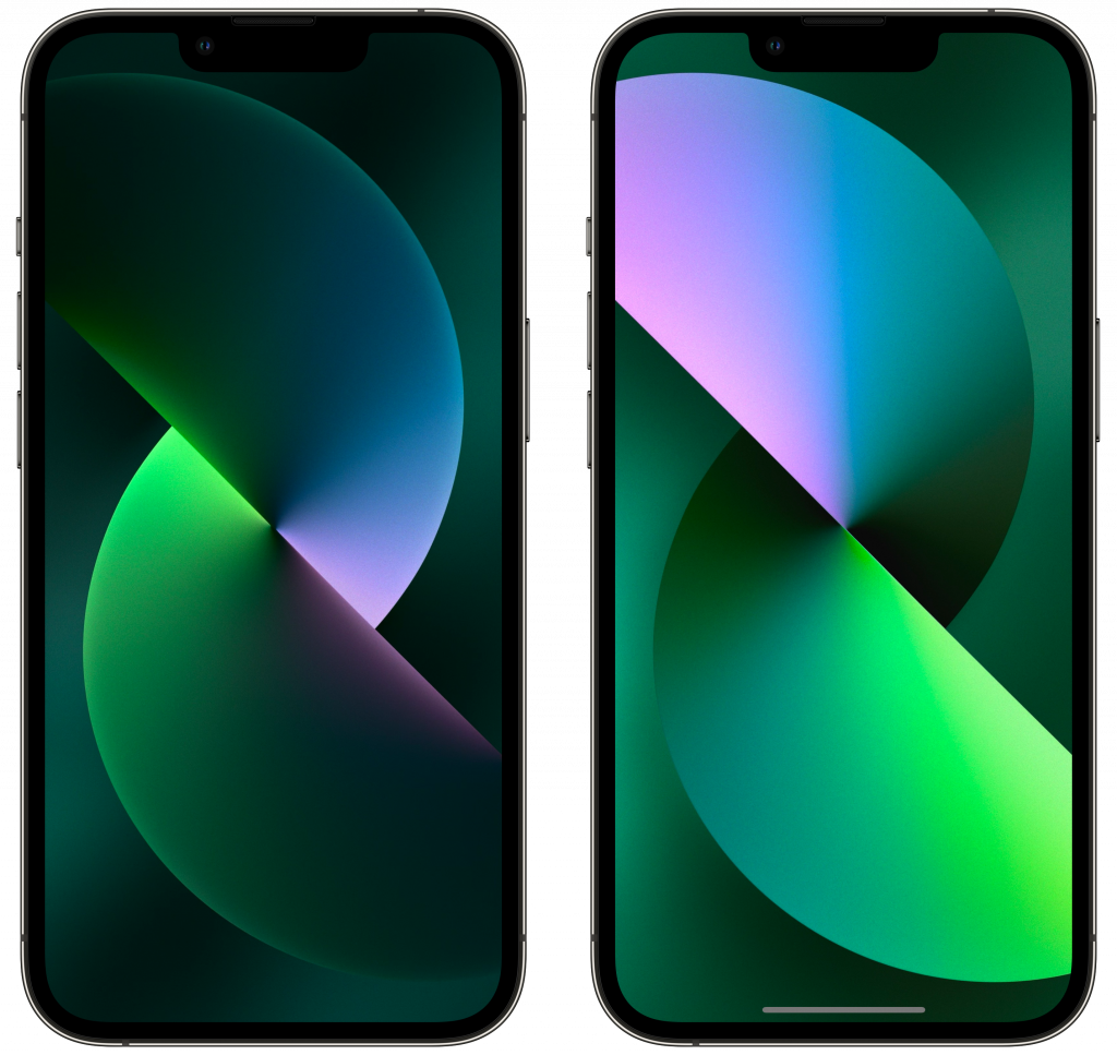 Скачать обои зеленых iPhone 13 и 13 Pro, а еще несколько в стиле SE 2022