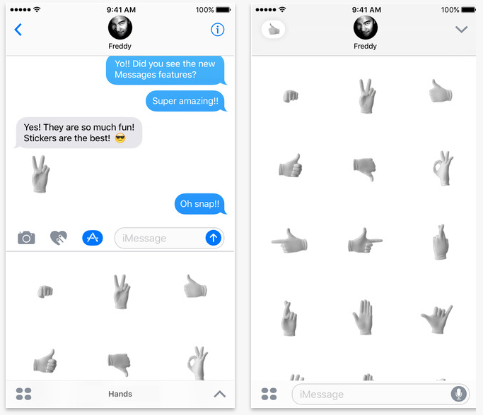 Apple выпустила 4 набора стикеров для iMessage в iOS 10