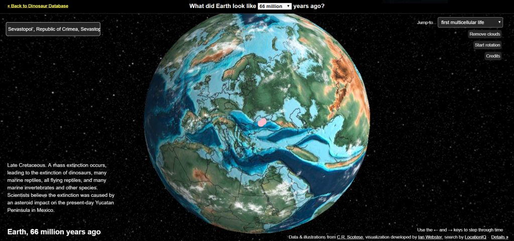 Карта земли в разные геологические эпохи
