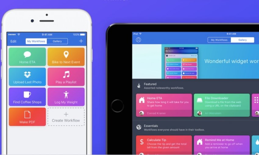 Что может появиться в iOS 11: новый сервис Automator на основе Workflow