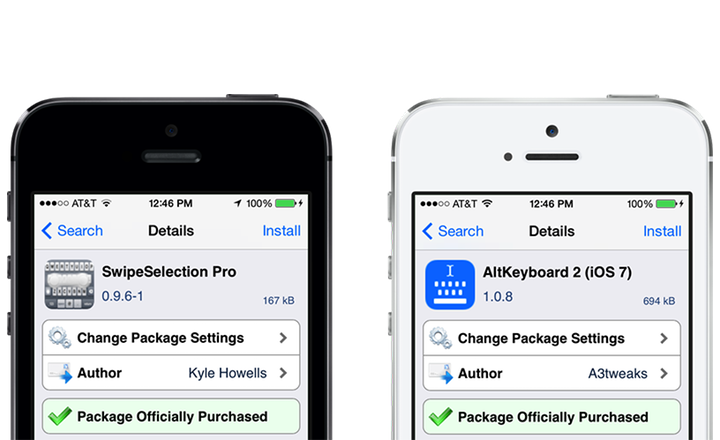 AltKeyboard 2 и SwipeSelection Pro в App Store