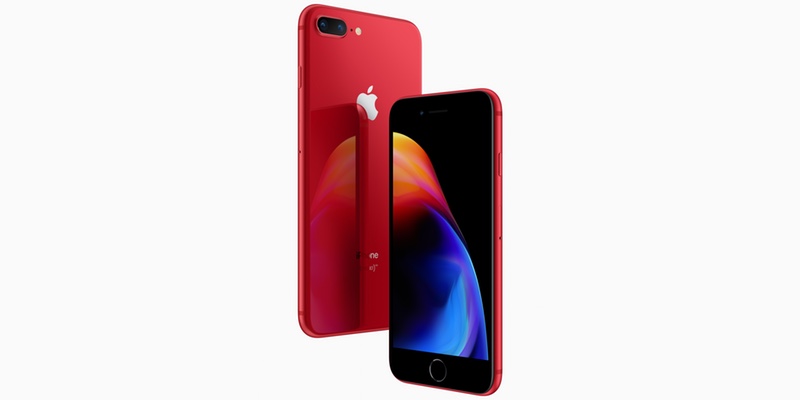 Apple представила iPhone 8 и iPhone 8 Plus красного цвета. Наконец-то с черной передней панелью