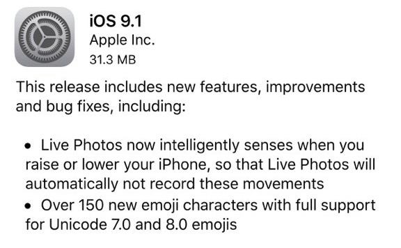 iOS 9.1