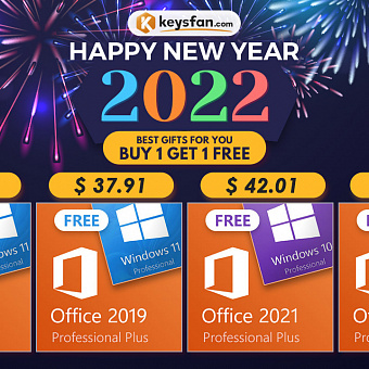 Ключ для Windows отдают бесплатно на распродаже Keysfan при покупке лицензии Office