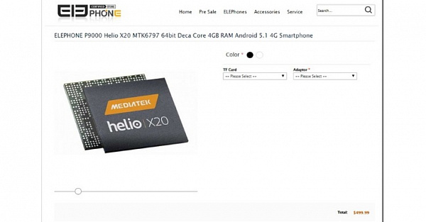 Elephone P9000 станет первым смартфоном с 10-ядерным процессором