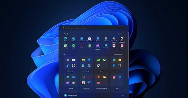 В Windows 11 появилось обновлённое меню «Пуск» с гибкими настройками